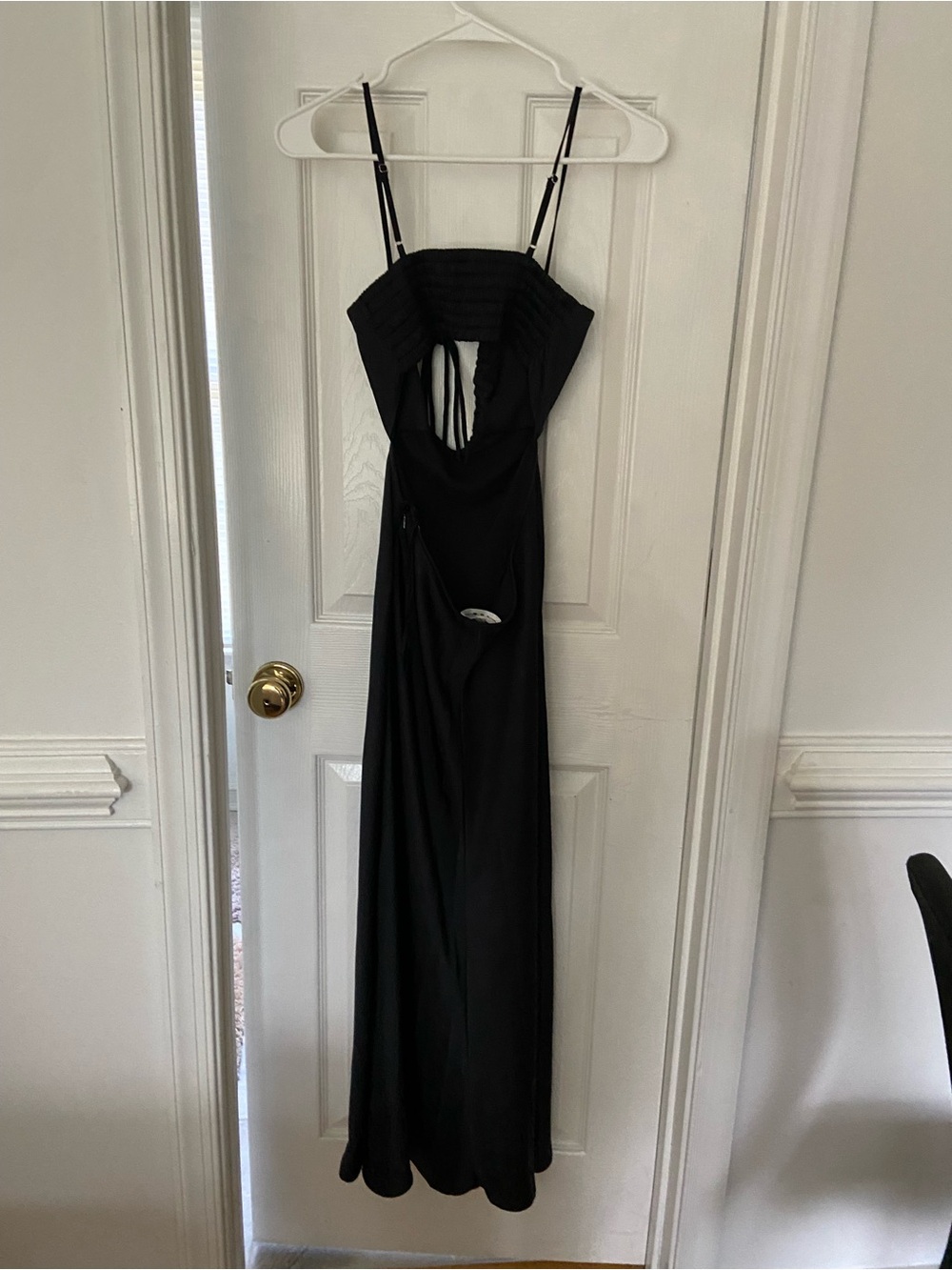A.L.C. Black Lace-Up Maxi Dress - Picture 2 of 3